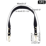 PU Leather Purse Shoulder Straps, with Alloy Swivel Clasps, for Underarm Bag Straps Replacement Accessories, Light Gold, 80x1.9~4x0.3cm