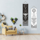 Moon & Sun Pattern Polyester Decorative Wall Tapestrys, for Home Decoration, with Wood Bar, Rope, Rectangle, Insect Pattern, 1300x330mm, 2pcs/set