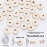 3 Strands Synthetic Turquoise Beads Strands, Heishi Beads, Dyed, Flat Round/Disc, Creamy White, 6x3mm, Hole: 1mm, about 135pcs/strand, 15.75''(40cm)