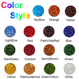 Glass Seed Beads, Transparent, Round, Mixed Color, 12/0, 2mm, Hole: 1mm, about 22g/color, about 1400pcs/compartment