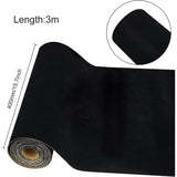 Adhesive Velvet Flocking Liner, for Jewelry Drawer Craft Fabric Peel Stick, Black, 400x0.6mm