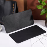 2Pcs Rectangle PU Bottom, for Knitting Bag, Women Bags Handmade DIY Accessories, Black, 15x30x0.35cm