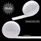 10 Yards Non-slip Transparent Silicone Polyester Elastic Band, Waved Soft Rubbers Elastic Belt, DIY Sewing Underwear Accessories, White, 20mm