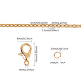 DIY Jewelry Kits, with 304 Stainless Steel Cable Chains & Jump Rings, Zinc Alloy Lobster Claw Clasps, Golden, 2.5x2x0.5mm, 10m/set