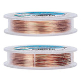 Round Copper Wire for Jewelry Making, Long-Lasting Plated, Raw(Unplated), 24 Gauge, 0.5mm, about 198 Feet(66 yards)/roll