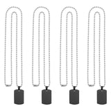 DIY Blank Stamping Rectangle Pendant Necklace Making Kits, Including 304 Stainless Steel Big Pendants & Stainless Steel Necklace Making, Stainless Steel Color, 20Pcs/box