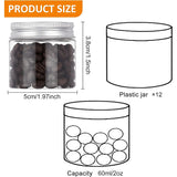 Transparent Plastic Bead Containers, with Aluminium Cover, Column, Clear, 5x4.8cm, Capacity: 60ml, 12pcs/set