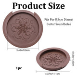 Silicone Guitar Sound Hole Cover, Feedback Buffers, Flat Round with Musical Note Pattern, Camel, 111x13.5mm, Inner Diameter: 88mm