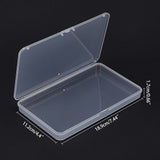 Transparent Plastic Storage Box, for Disposable Face Mouth Cover, Portable Rectangle Dust-proof Mouth Face Cover Storage Containers, Clear, 18.9x11.2x1.7cm