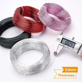 Round Aluminum Wire, for Jewelry Making, Silver, 22 Gauge, 0.6mm, about 918.63 Feet(280m)/250g