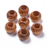 Pine Wood Beads, Dyed, Rondelle, 19~19.5x14.5~15mm, Hole: 9~11mm