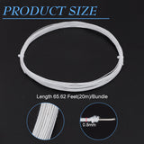 Iron Wire, with Cotton Coated, White, 20 Gauge, 0.8mm, about 65.62 Feet(20m)/Bundle