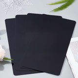 4Pcs Rectangle Acrylic Sheet, for Craft Projects, Signs, DIY Projects, Black, 18x35x0.1cm