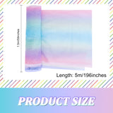 Polyester Mesh Fabric, for Dress Costumes Decoration, Colorful, 500x150x0.03cm