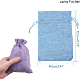 30Pack 6 Color Burlap Bags with Drawstring Gift Bags Jewelry Pouch for Wedding Party and DIY Craft, 4.5 x 3.7 Inch