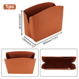 Felt Purse Organizer Insert, Women's Tote Bag Liner, with Alloy Zipper, Sienna, 23x30x2.6cm