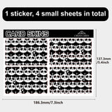 PVC Plastic Waterproof Card Stickers, Self-adhesion Card Skin for Bank Card Decor, Rectangle, Panda, 186.3x137.3mm