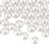 8mm About 200Pcs Glass Pearl Round Beads for Jewelry Making Round Box Kit Anti-flash White, Floral White, 8mm, Hole: 1.2~1.5mm, about 200pcs/box
