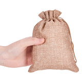 Burlap Packing Pouches Drawstring Bags, Mixed Color, 18x13cm, 12pcs/color, 24pcs/set