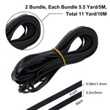 Flat Leather Jewelry Cord, Jewelry DIY Making Material, Black, 5x1.4mm, about 10.94 Yards(10m)/Roll