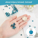 Natural Apatite Beads Strands, Round, 6.5mm, Hole: 1mm, about 62pcs/strand, 15.7 inch