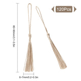 100Pcs Polyester Tassel Big Pendant Decorations, PapayaWhip, 80~90x6~7mm