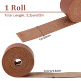 PU Imitation Leather Cord, for Clothing, Flat, Peru, 25x1.8mm, about 2.19 Yards(2m)/Roll