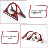 4Pcs 2 Styles Wooden Bag Handle, Bag Replacement Accessories, Mixed Color, 2pcs/style