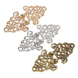 Alloy Interlocking Clasps, Hook Clasps, Mixed Color, 63x28mm, 6sets/box