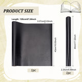 PU Imitation Leather Fabric, with Kraft Cardboard Mailing Tubes, Black, 120x43x0.07cm