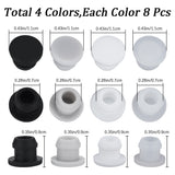 32Pcs 4 Colors Silicone Bottle Seal Plug, Reusable Replacement Bottle Stopper, Mixed Color, 11x9mm, Pin: 7mm, 8pcs/color