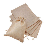 Burlap Packing Pouches Drawstring Bags, Peru, 23x17cm