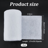 Needle Punched Non Woven Clothing Lining Fabric, for Clothing Accessories, White, 30x0.05cm, 27m/roll