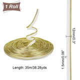 35M Polyester Lip Cord Trim, Twisted Cord Trim Ribbon, Piping Trim for Home Decor, Upholstery and Clothing, Gold, 12x1.5mm, about 38.28 Yards(35m)/Roll