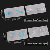 12Pcs 4 Style The Wedding Theme Adhesive Rhinestone Sticker, DIY Scrapbook Decorative Material Rhinestone Sticker, Word, Mixed Color, 4.5x9cm, 3pcs/style