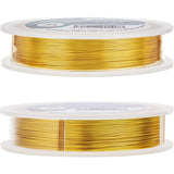 Round Craft Copper Wire, Golden, 0.4mm, 26 Gauge
