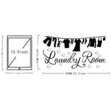 PVC Wall Stickers, for Laundry Room Decoration, Clothes Pattern, 310x590mm