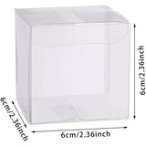 Transparent Plastic PET Box Gift Packaging, Waterproof Folding Cartons, Cube, Clear, 6x6x6cm