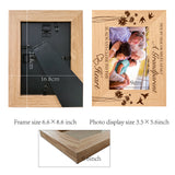 Natural Wood Photo Frames, for Tabletop Display Photo Frame, Rectangle, Flower, 168x218mm, Inner Diameter: 142x90mm