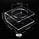 Acrylic Round Ball Display Stand, Sports Ball Stand Holder, for Football, Basketball, Soccer Storage, Clear, 11x11x5.1cm, Inner Diameter: 8cm