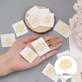 Nickel Decoration Stickers, Metal Resin Filler, Epoxy Resin & UV Resin Craft Filling Material, Eye Pattern, 40x40mm, 9 style, 1pc/style, 9pcs/set