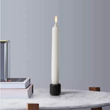 Porcelain Candle Holder, Column, Black, 31.75x30.48mm, Hole: 17.78mm, 5pcs/box