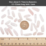 Natural Rose Quartz Chips Beads Strands, 12~22x5~7mm, Hole: 1mm, 15.98''(40.6cm), 1 strand/box