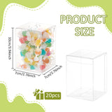 PVC Plastic Gift Storage Case, Gift Packaging Supplies, Rectangle, Clear, 7x7x10cm