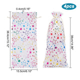 Polyester Wine Storage Bags, Drawstring Bags, Rectangle, Colorful, Star Pattern, 38~38.4x15.5x0.4cm