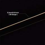 1 Roll Round Copper Wire, for Jewelry Making, Light Gold, 0.3mm, about 492.13 Feet(150m)/Roll