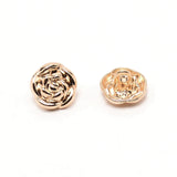 1-Hole Plastic Buttons, with Imitation Pearl & Resin, Garment Accessories, Gold, 10~12.5x7~12.5mm, Hole: 2~3mm, 100pcs/set