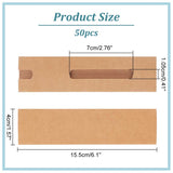 Paper Pen Packaging Sleeves, Slip-in Fountain Pen Holders, Office School Supplies, BurlyWood, 155x40x0.5mm, Window: 70x10.5mm