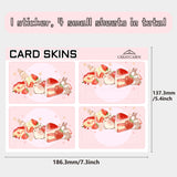 PVC Plastic Waterproof Card Stickers, Self-adhesion Card Skin for Bank Card Decor, Rectangle, Rabbit, 186.3x137.3mm