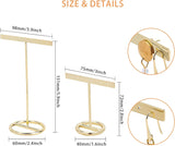 Iron Earring Display Stands, Light Gold, small: 40x75x72mm, hole: 1.6mm, big: 60x98x151mm, hole: 1.6mm